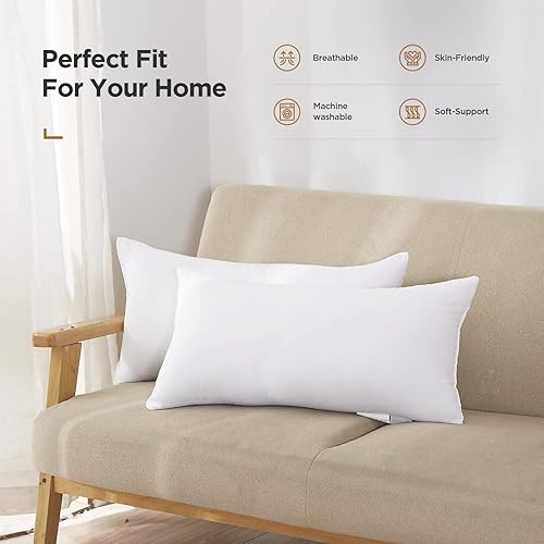 Miniatura 2 de Acanva Inserto de Almohada Decorativa, Rellenos Premium Insertos Rectangulares Decorativos Premium Formas de Funda Cojín para Sofá Sillón Silla,