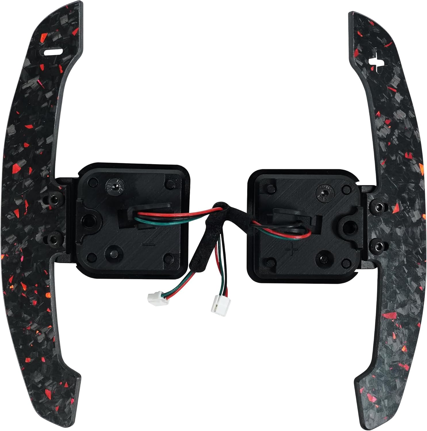 Steering Wheel Magnetic Paddle Shifter Compatible with B8 Series A1 A2 A3 A4 A5 A8 Q2 Q3 Q4 Q5 Q7 Q8 S1 S2 S3 S4 S5 SQ5 SQ7 SQ8 RS1 RS2 RS3 RS4 RS5 RSQ5 Paddle Shifter Red Flakes Forged Carbon