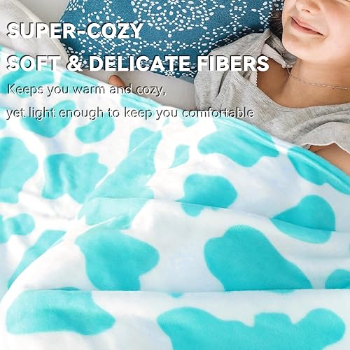 Miniatura 5 de Manta de forro polar azul para sofá y cama, mantas ligeras y suaves para mujeres, ropa de cama de felpa mullida, regalos azul cielo, decoración de
