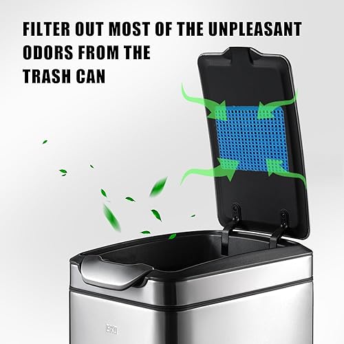 Miniatura 4 de 8 filtros universales absorbentes de olores con 16 adhesivos de doble cara, filtros absorbentes de olores para botes de basura, cubos de compost,