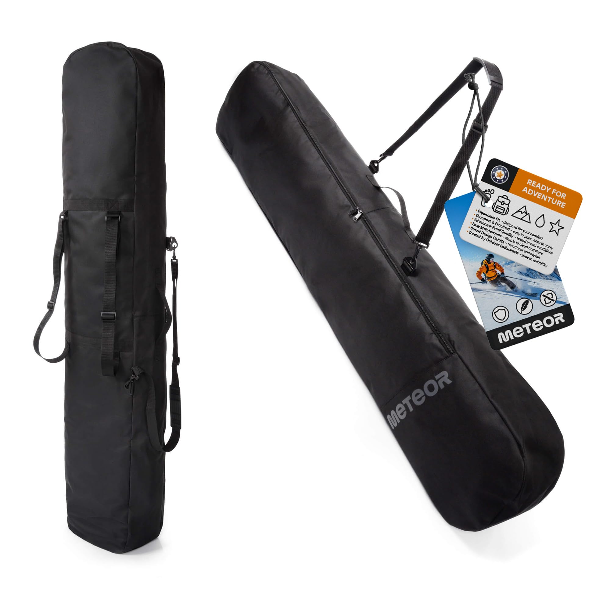meteor Snowboardtasche [bis 167cm] reißfestes Snowboard Cover Leicht und wasserfeste Tasche für Snowboard - Langlebig und ideal für einen Skihang