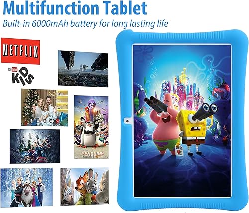 Miniatura 5 de Tableta para niños, Android de 10 pulgadas para niños, 4 GB de RAM 64 GB ROM, pantalla táctil IPS HD de 1280 x 800, tableta con control parental,