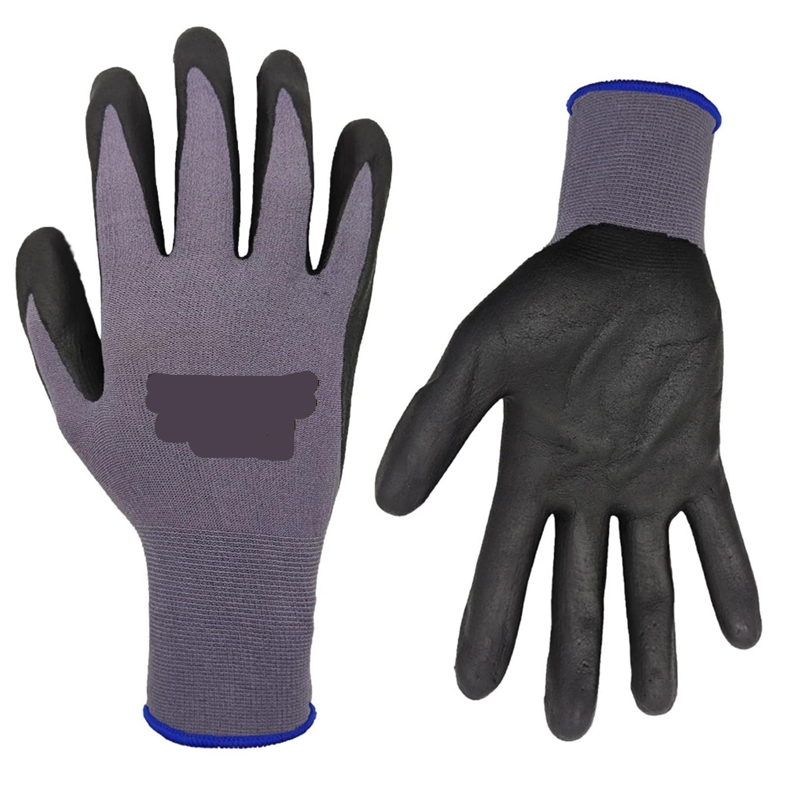 Genérico Compatible con 10 pares de guantes de trabajo mecánicos, finos y cómodos, recubiertos con palma de nitrilo de nailon CE(M)