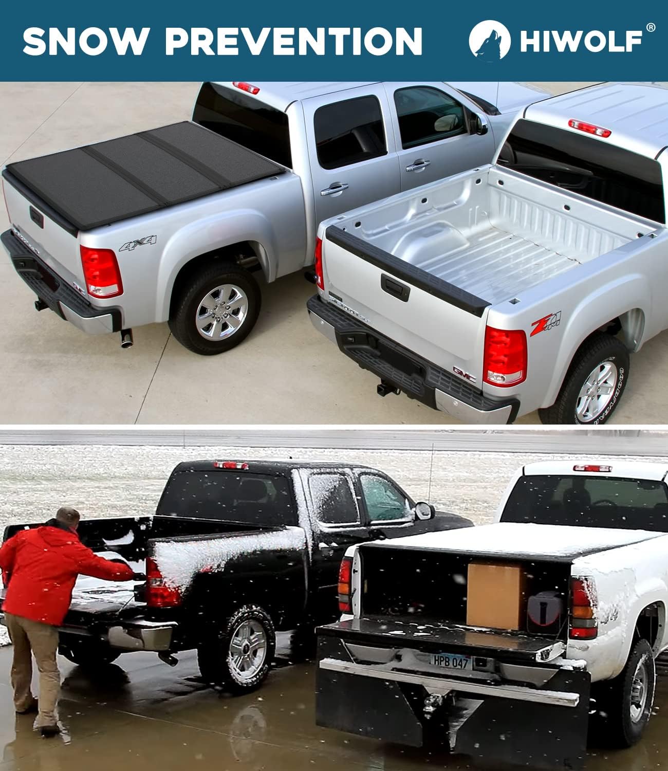 FRP Hard Tri Fold Truck Bed Tonneau Cover Fits 2017-2026 Honda Ridgeline with 5'4" Bed (64") |PRX3|On Top|