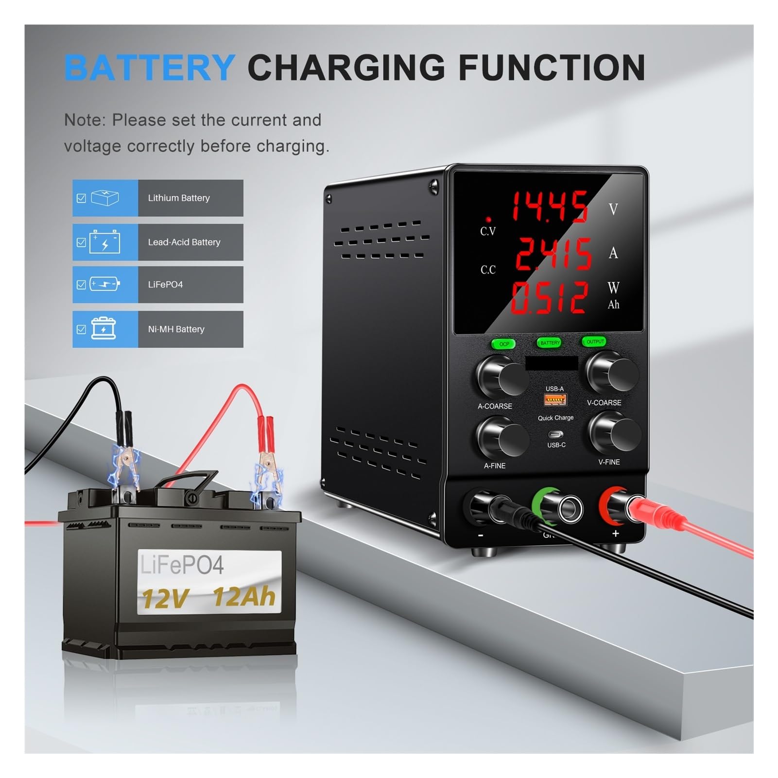 Fuente de alimentación de laboratorio de CC variable, 30 V 10 A 60 V 5 A, fuente de alimentación de laboratorio ajustable Para reparar teléfonos(30V5A)