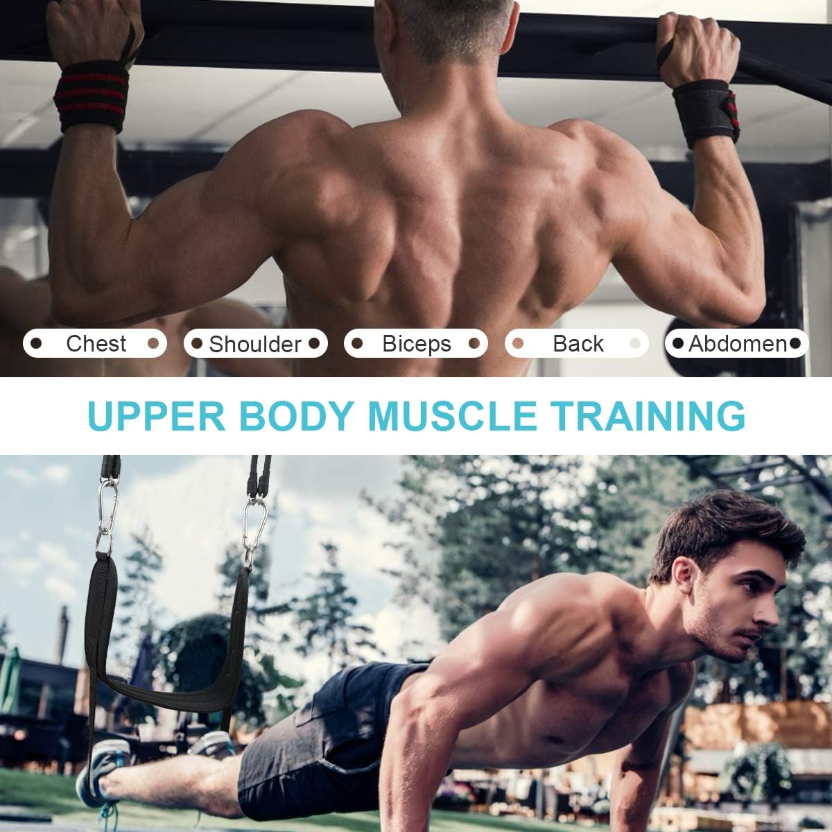 BQYPOWER Pull Up Assistance Bands, Chin Up Bands Resistance Bands Exercise Bands High-Performance Assist Band, Resistance Band for Improved Pull Up Form