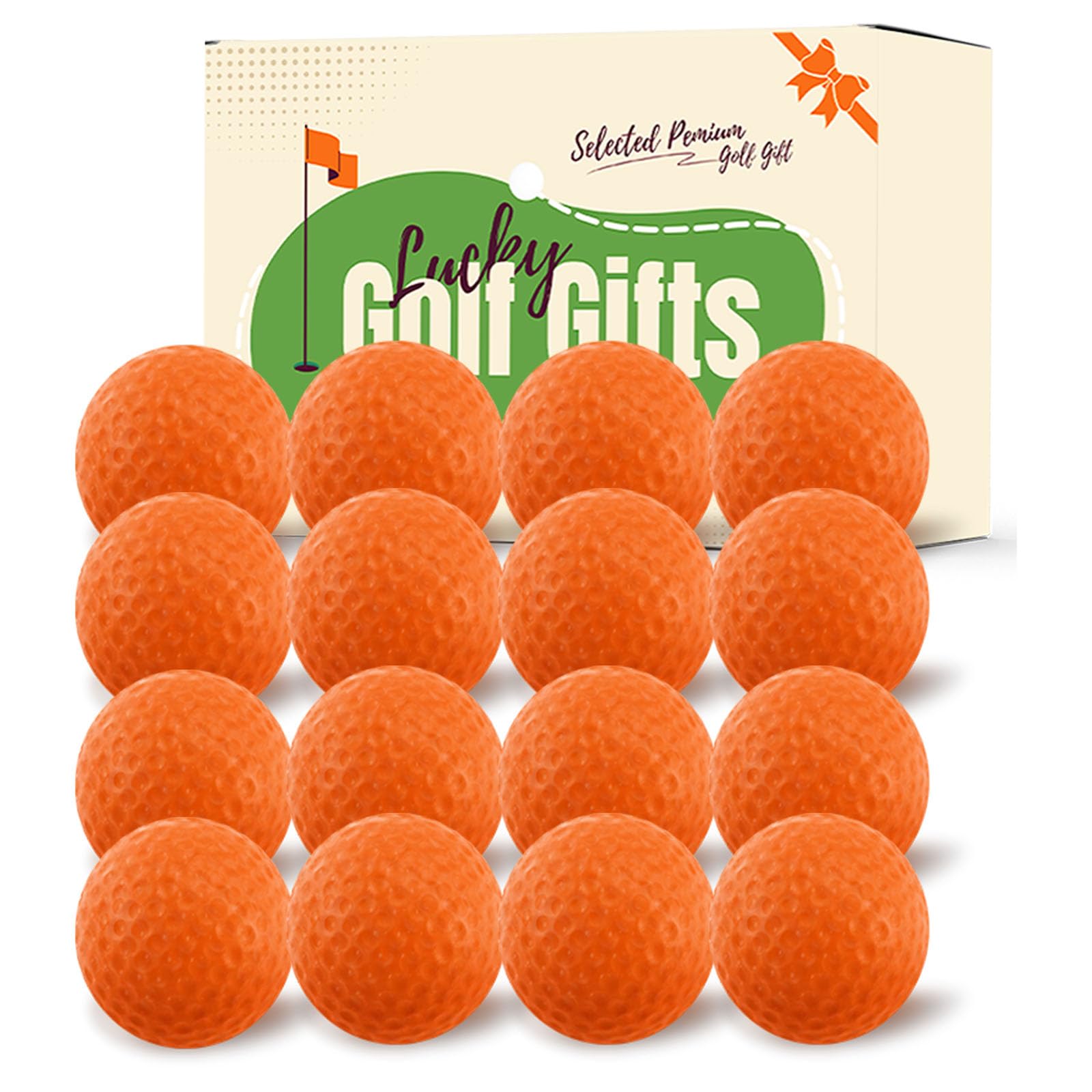 Amy Sport Practice Golf Balls Foam More Weight Value 16/32 Pack, High Density Real Feel 1/3 Distance of Regulation Golf Ball, Soft Durable for Backyard Indoor Outdoor Training