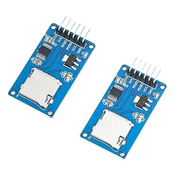 Micro SD Card Adapter Module Reader for Arduino, ESP32, ESP8266, Raspberry Pi, 2 Pieces