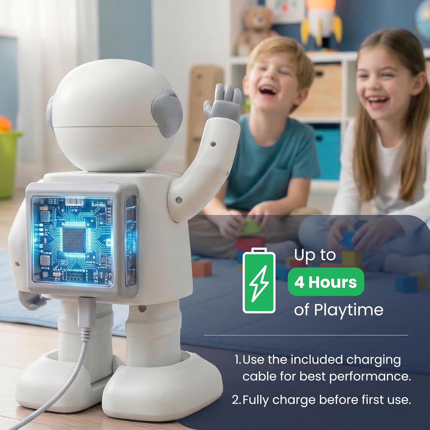 SmartyBot Smart Robots for Kids - Interactive Remote Control Robot Toy, Programmable Parental Monitoring with App & Voice Control, STEM Educational Gift for Boys & Girls Ages 4 5 6 7 8 9