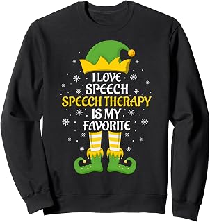 Speech Therapy Elf Christmas Funny Speech Therapist Xmas Sweatshirt