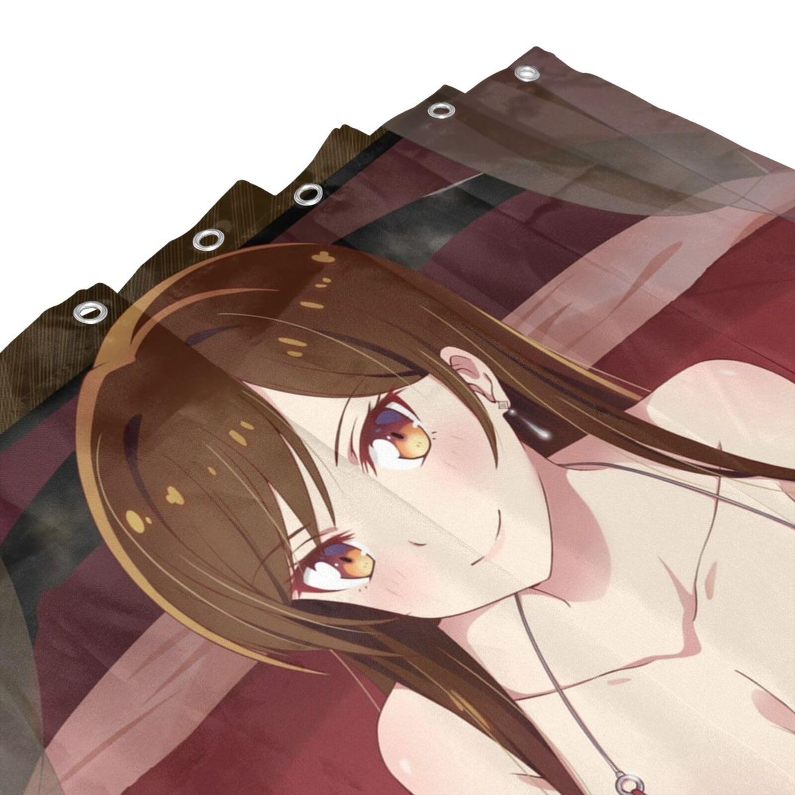 彼女、お借りします　水原千鶴　カーテン(100cm×178cm/遮光有り) Amazon｜シャワーカーテン バスカーテン 彼女、お借りします かのかり