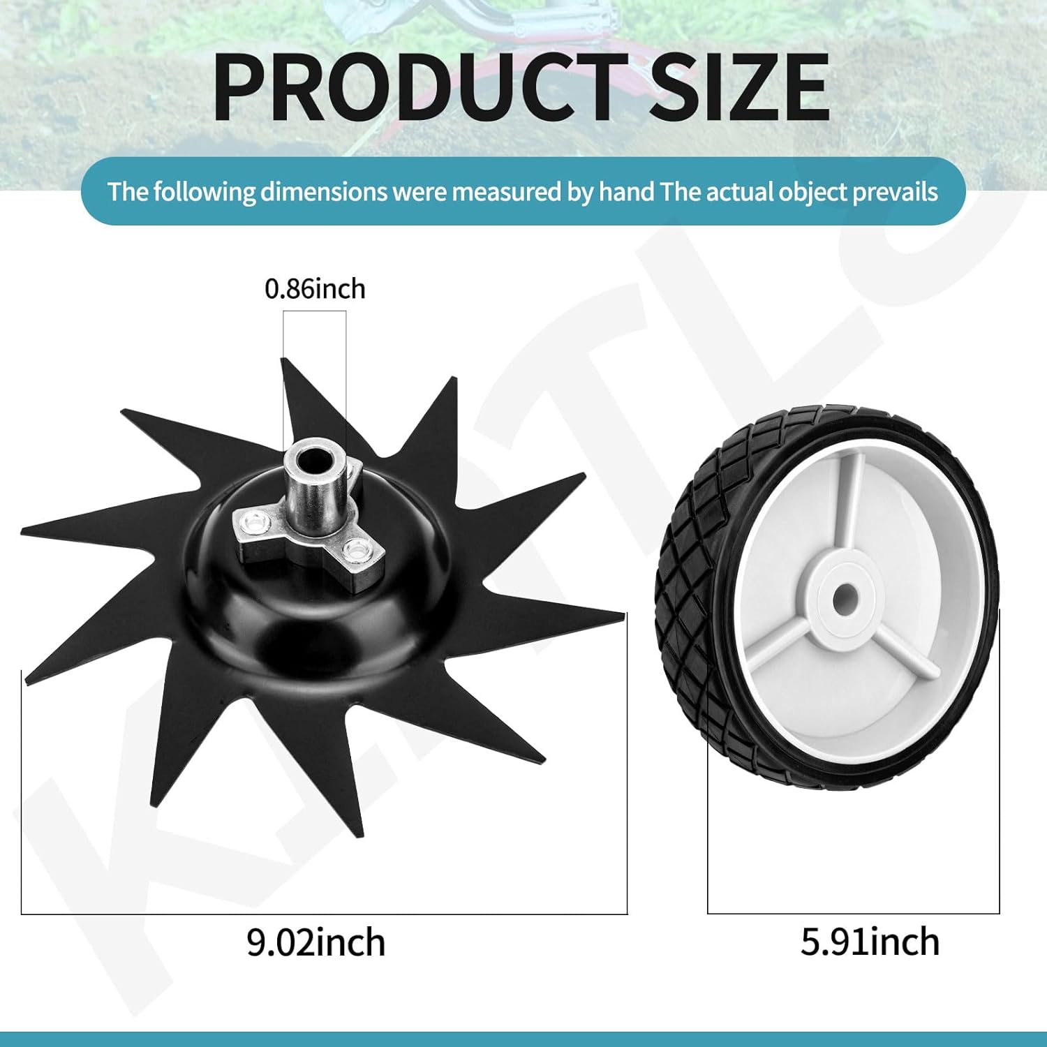 3222 Power Tiller Border Edger Attachment Compatible with M-antis Gardening, Not for The M-antis XP Tiller 3550 3558 Tiller Models