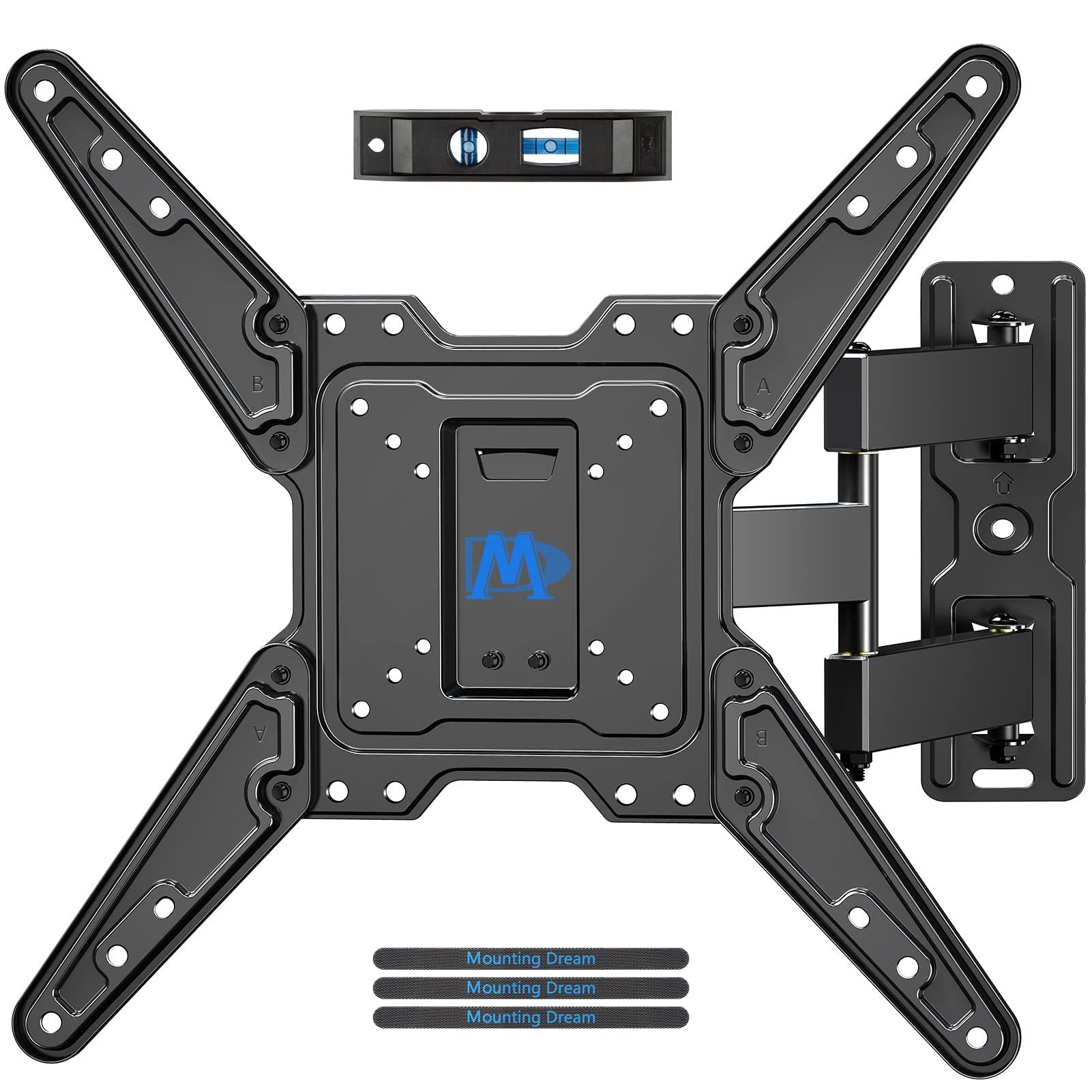 Photo 1 of Mounting Dream TV Wall Mount Bracket for Most of 26-55 Inch LED, LCD, OLED and Plasma Flat Screen TV with Full Motion Swivel Articulating Arm up to VESA 400x400mm and 60 lbs, MD2393-MX
