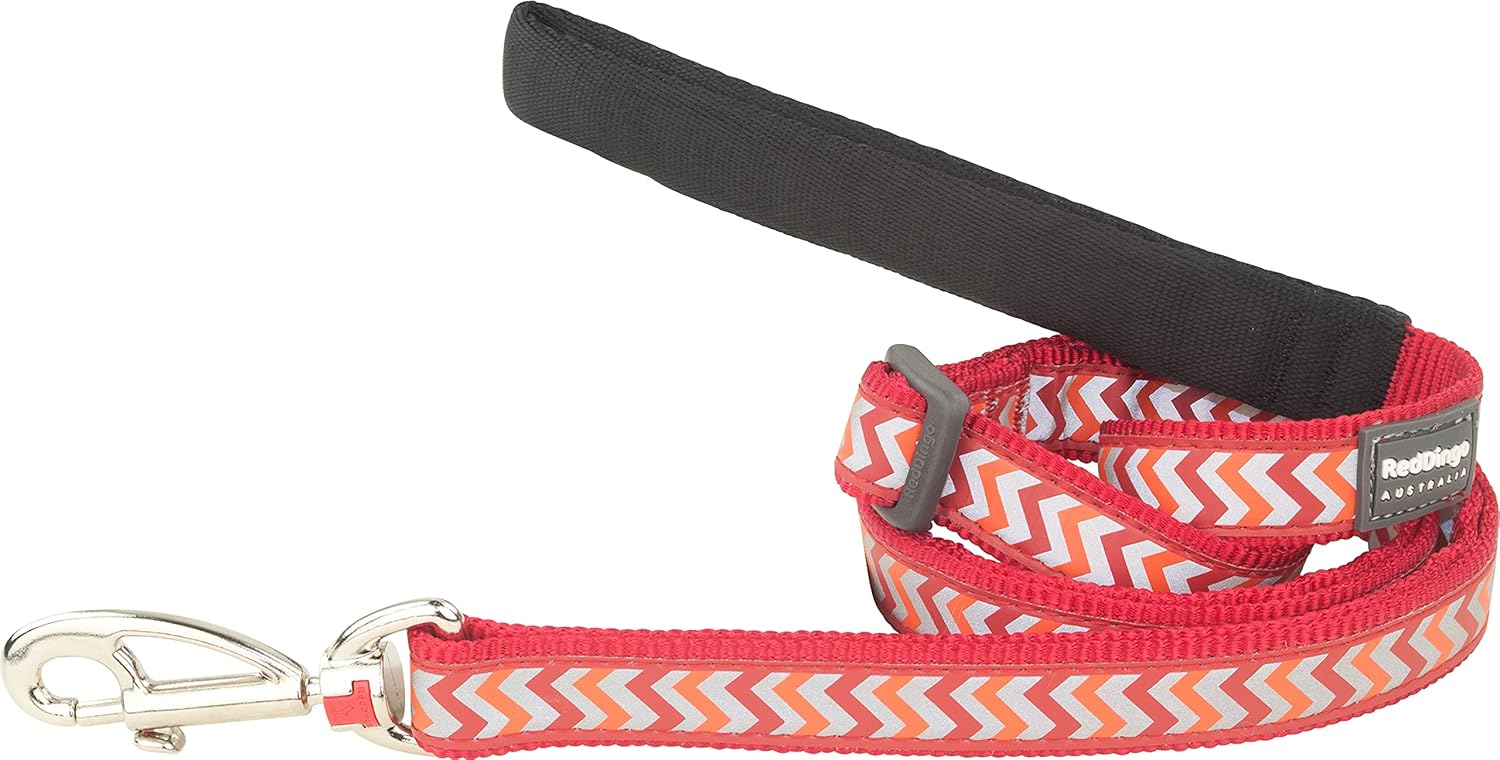 Red Dingo Reflective Ziggy Dog Lead, Large, Hot Pink
