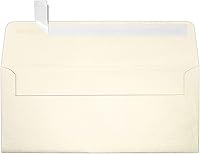 Vista 10 de LUXPaper Sobres comerciales #10 Despegar y prensar 4 1/8 pulgadas x 9 1/2 pulgadas aguamarina metálica Texto de 80 libras 50