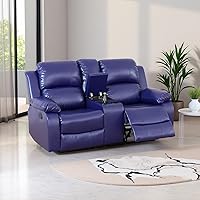 Vista 23 de Juego de sofá reclinable manual de cuero, juego de sofá reclinable negro, juego de muebles de sala de estar, sofá biplaza reclinable