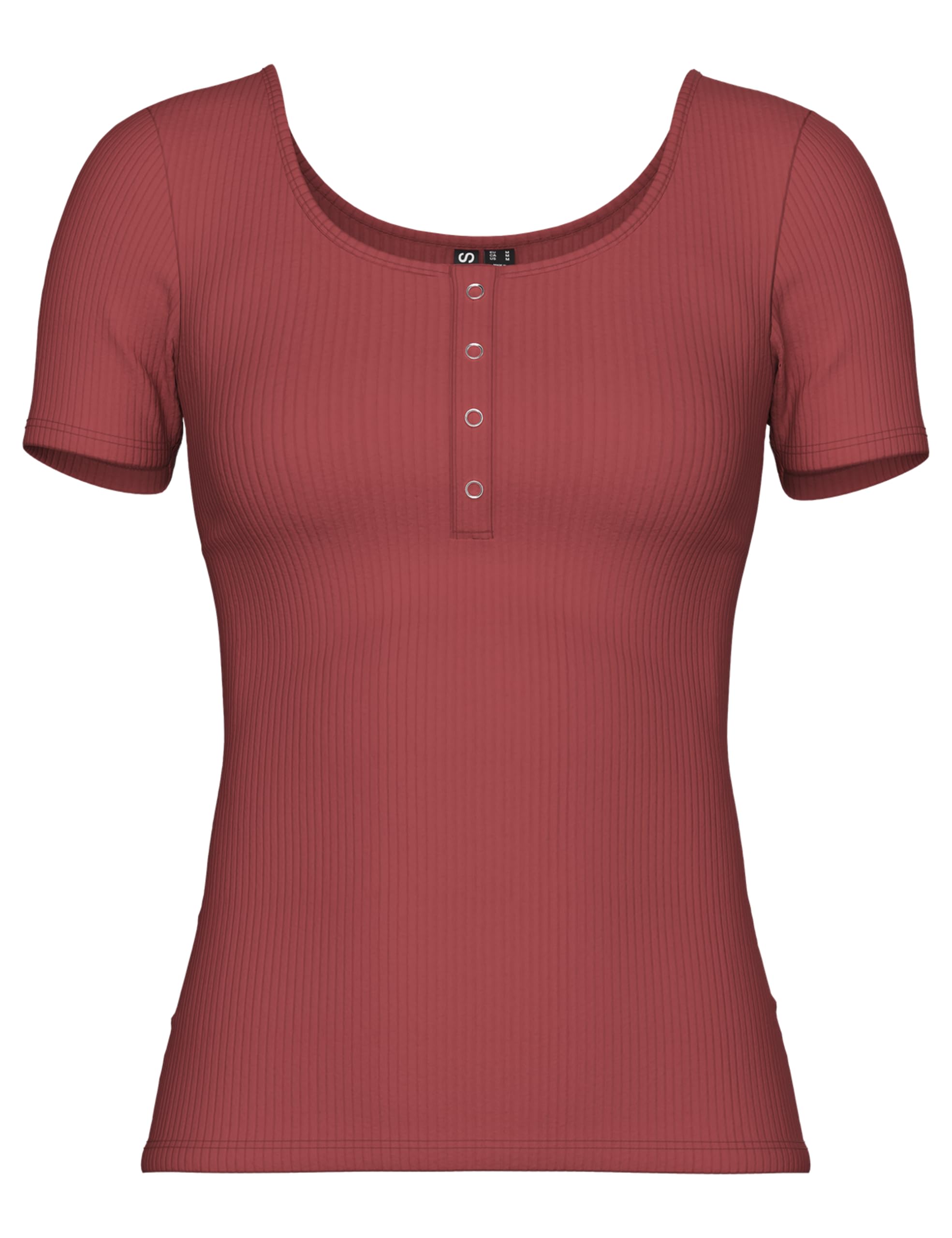 PIECES Women's Pckitte Ss Top Noos Bc T-Shirt, Apple Butter, L