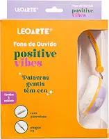 FONE DE OUVIDO POSITIVE VIBES S-T66 FLOR C/MICROFONE NA LAPELA LEO ARTE
