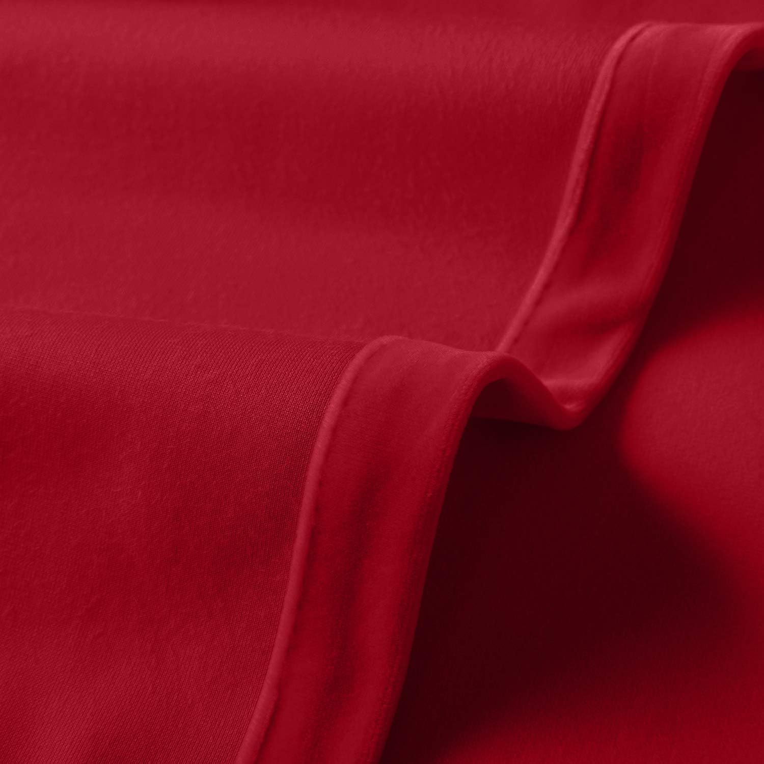 TWOPAGES 52 W x 84 L Flat Hook Room Darkening Velvet Curtain with Blackout Lining for Traverse Rod Or Track, Living Room Bedroom Meetingroom Club Theater Patio Door (1 Panel), Raspberry Red