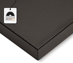 Chipboard Made to Measure – 2.5 cm Thick, Melamine Coated, with ABS Edge – Made in Germany – Made to Measure – for Furniture and Interior Construction (Vulcano Black, 50 x 40 cm)