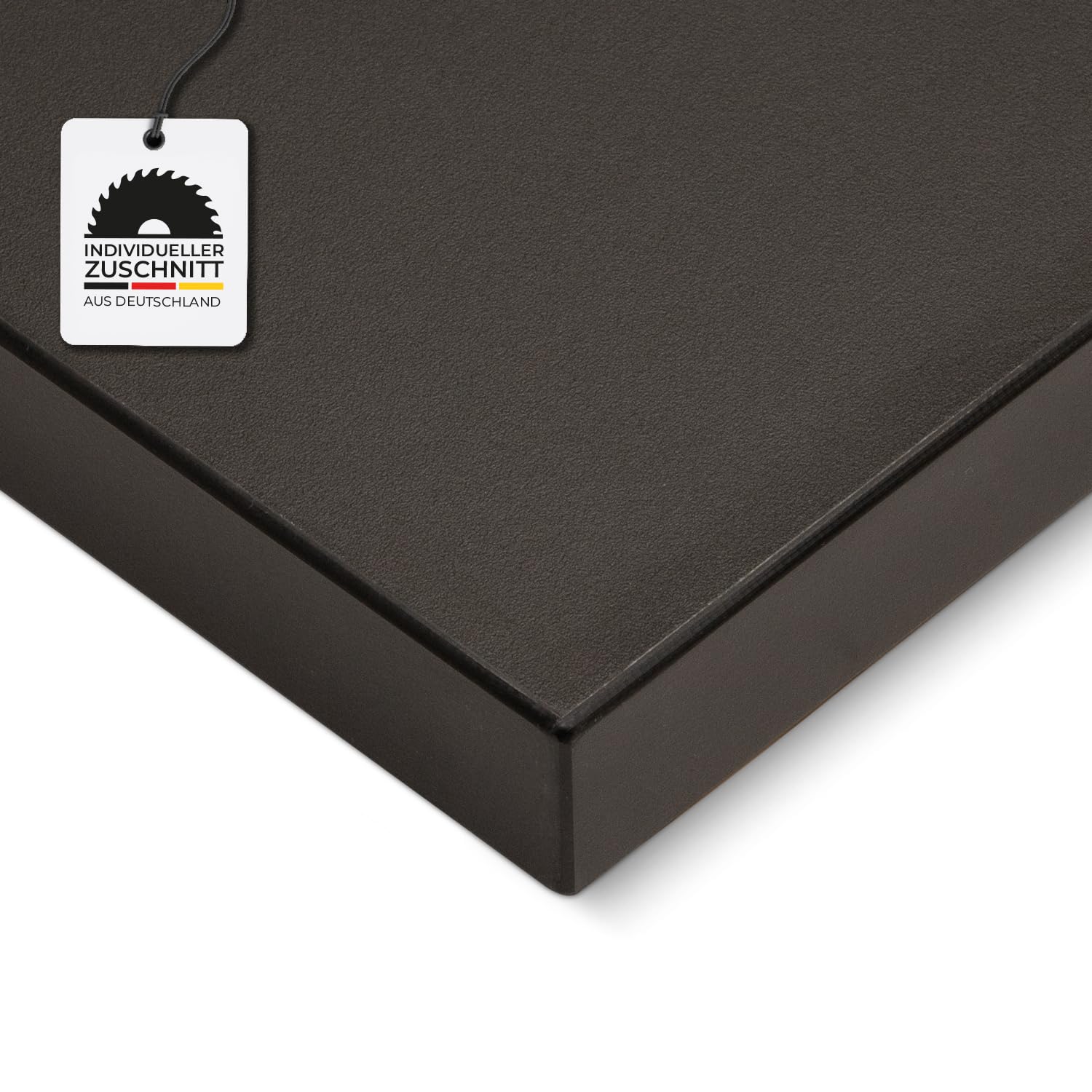 HausFux Spanplatte nach Maß - 2,5 cm stark, melaminbeschichtet, mit ABS-Kante - Made in Germany - für Möbel- und Innenausbau (Vulkan Schwarz, 80 x 40 cm)