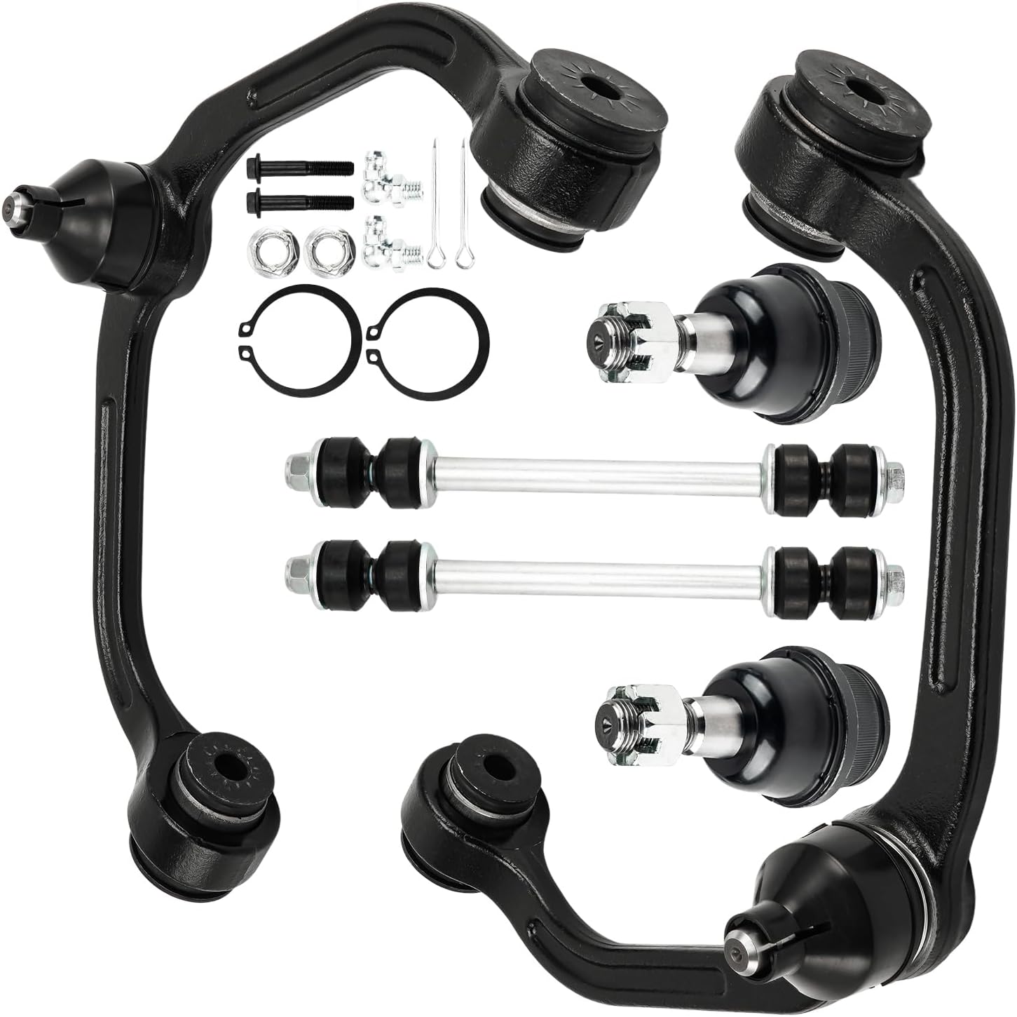 Torchbeam 6pcs Front Upper Control Arms with Lower Ball Joint Sway Bar End Links, Suspension Kit for Ranger 1998-2011 2WD, Mazd-a B2300 B2500 B3000 B4000, Replace for K8771 K7275 K80054 K80052