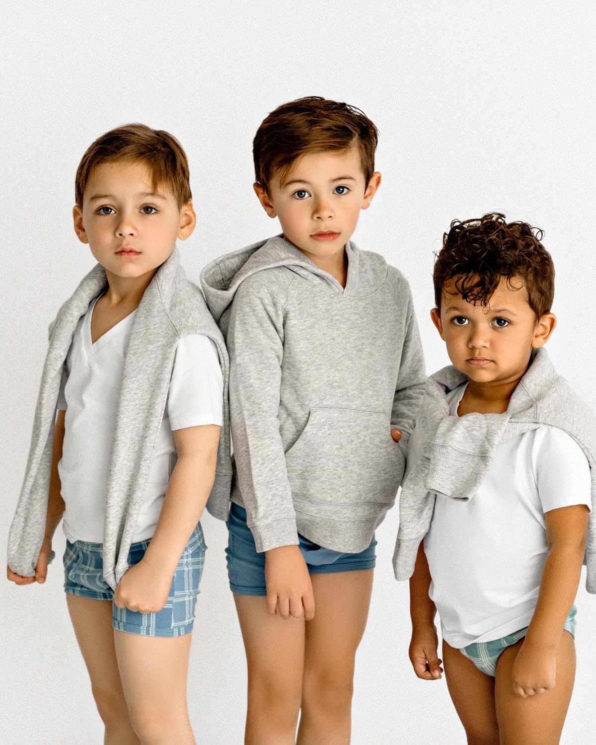 MeMoi Boys' 3 Pair Pack Plaid Multi Boxer Briefs