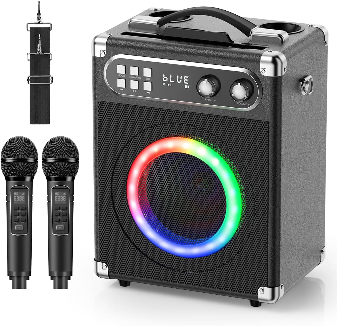 Tbest Sonner Kit Son Haute Qualité Familial KTV Microphone sans Fil