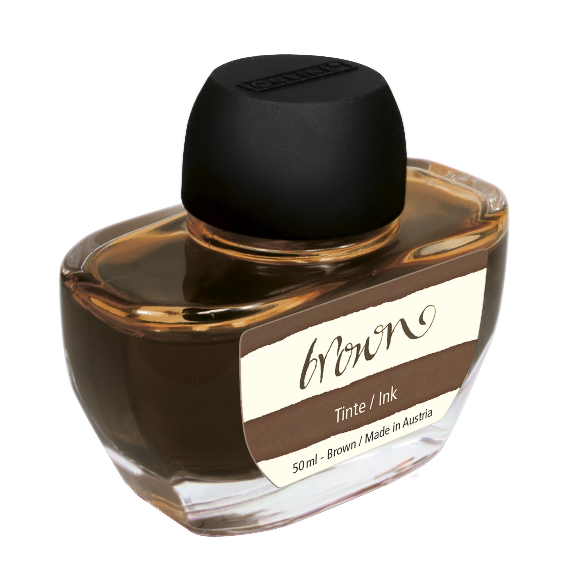 ONLINE 17168/2 Ink bottle Inspiration Line, ink colour BROWN, in bottle à 50 ml, for handlettering / calligraphy / creative design