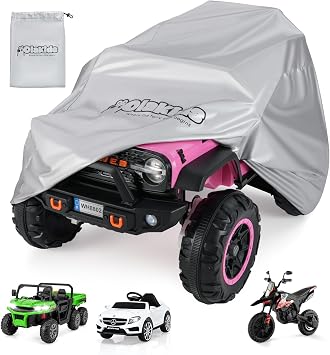 OLAKIDS Kids Ride on Toy Car Cover, Outdoor Large Protector for Children Toddler Electric Vehicles Power Wheels Jeep Truck, Universal Fit Waterproof Windproof All Weather Protection with Storage Bag