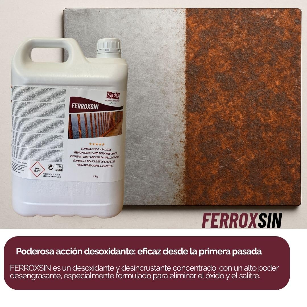 Eliminador de oxido | Desoxidante Quita oxido | Elimina Óxido y recupera el Color Original | removedor de oxido y salitre | para Embarcaciones, Automóviles y Herramientas