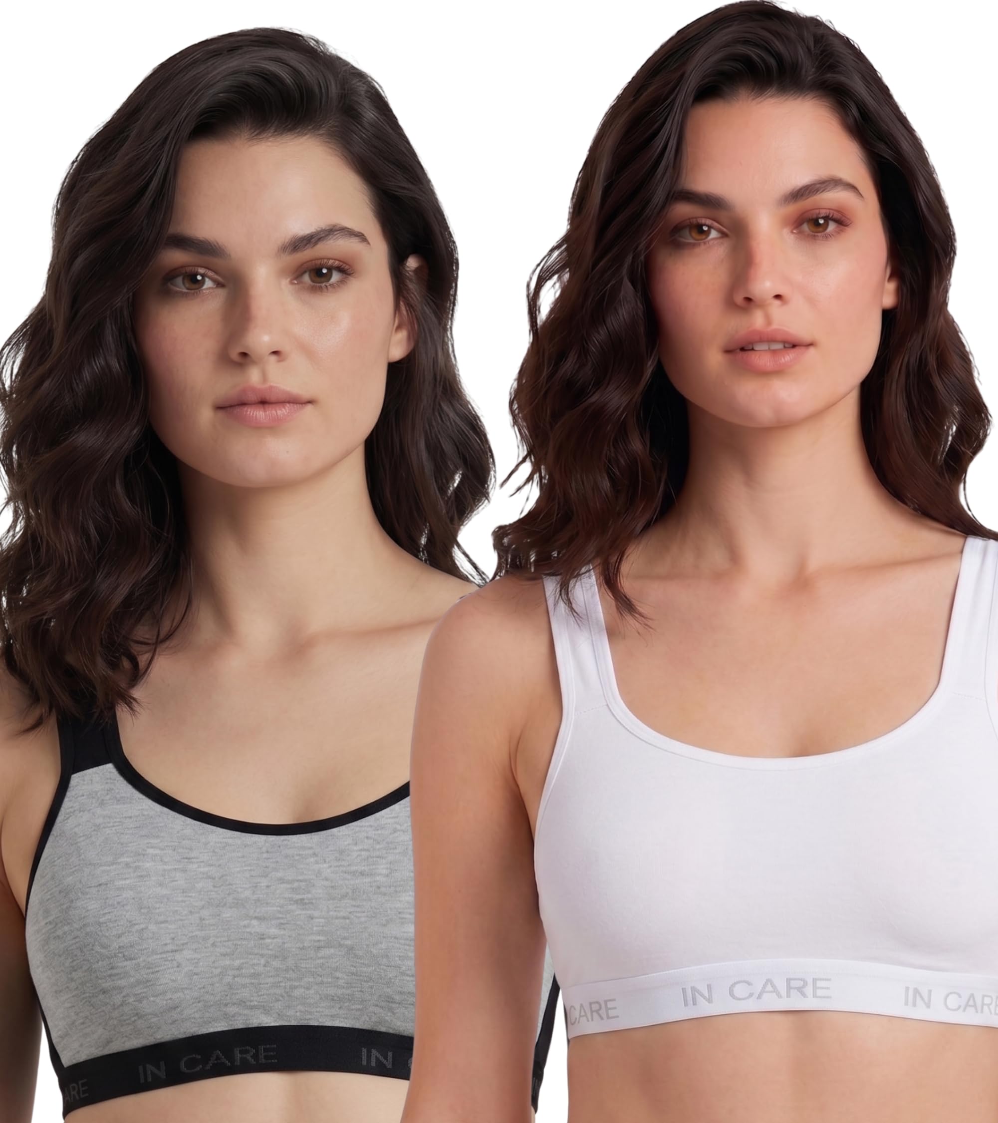Full Coverage Sports Bra for Women Pack of 2, Cotton Rich Wire Free Bra with Wide Stay-Put Straps & Easy Back Hook for Gym Yoga, Sizes-30B to 40B-image-34