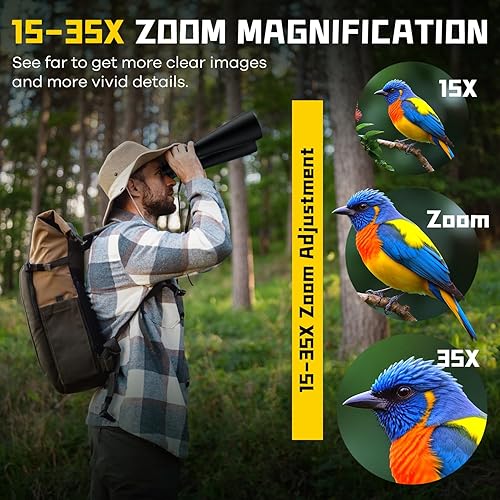 Vista 3 de Prismáticos de 15 a 35 x 70 para adultos de alta potencia, zoom HD de 35x para observación de estrellas y observación de aves, binoculares
