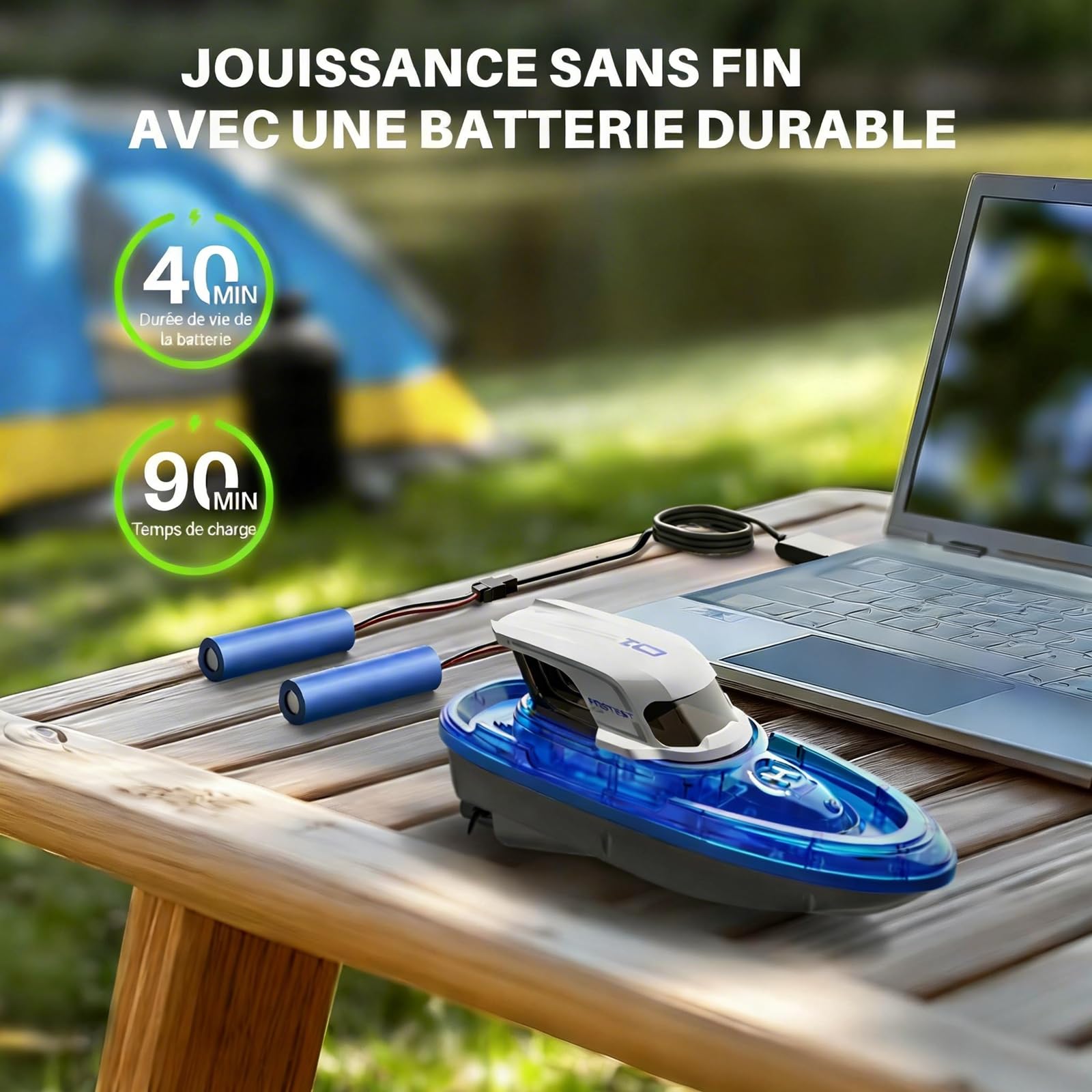 Syma Bateau Télécommandé 2 Pack pour Enfants 8-12 Ans, Bateaux RC de Course avec LED et Jet d'eau, 40 Minutes de Jeu au Total (20 Min par Bateau), Jouet de Piscine et Lac, Cadeau Garçons Filles
