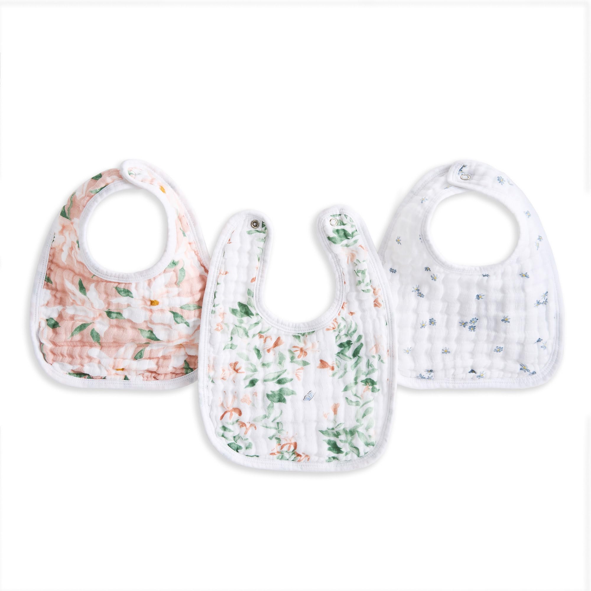 aden + anais essentials(エイデンアンドアネイエッセンシャルズ) スナップビブ butterfly garden ワンサイズ 3個 BBADAEESNC30025