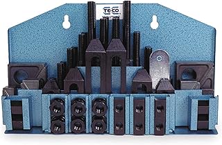 TE-CO 20402 Machinist Clamp Kit, 5/8" Table T-Slot x 1/2-13" Stud, 52 Pieces