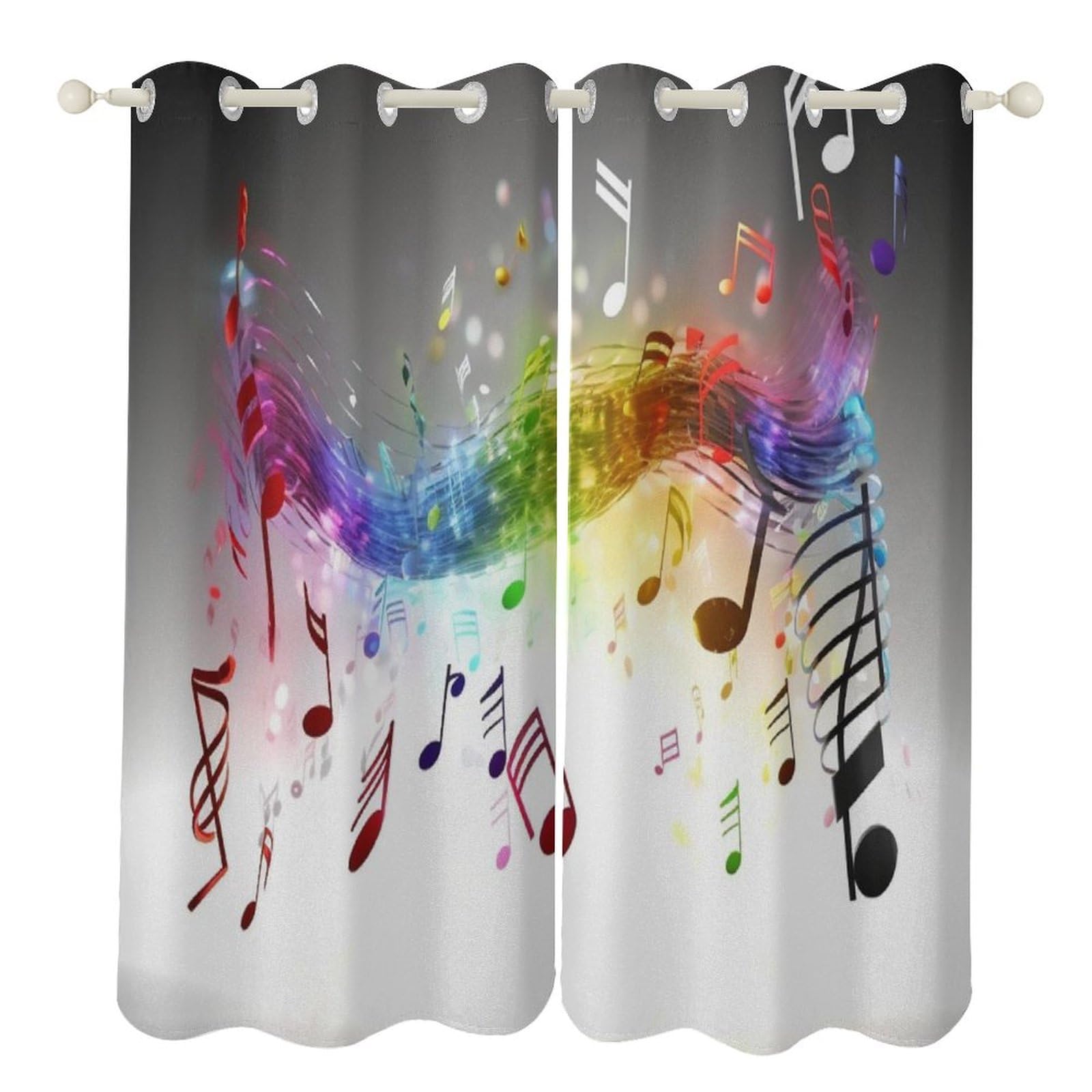 Rideaux occultants thermiques musique pour une chambre et salon cosy