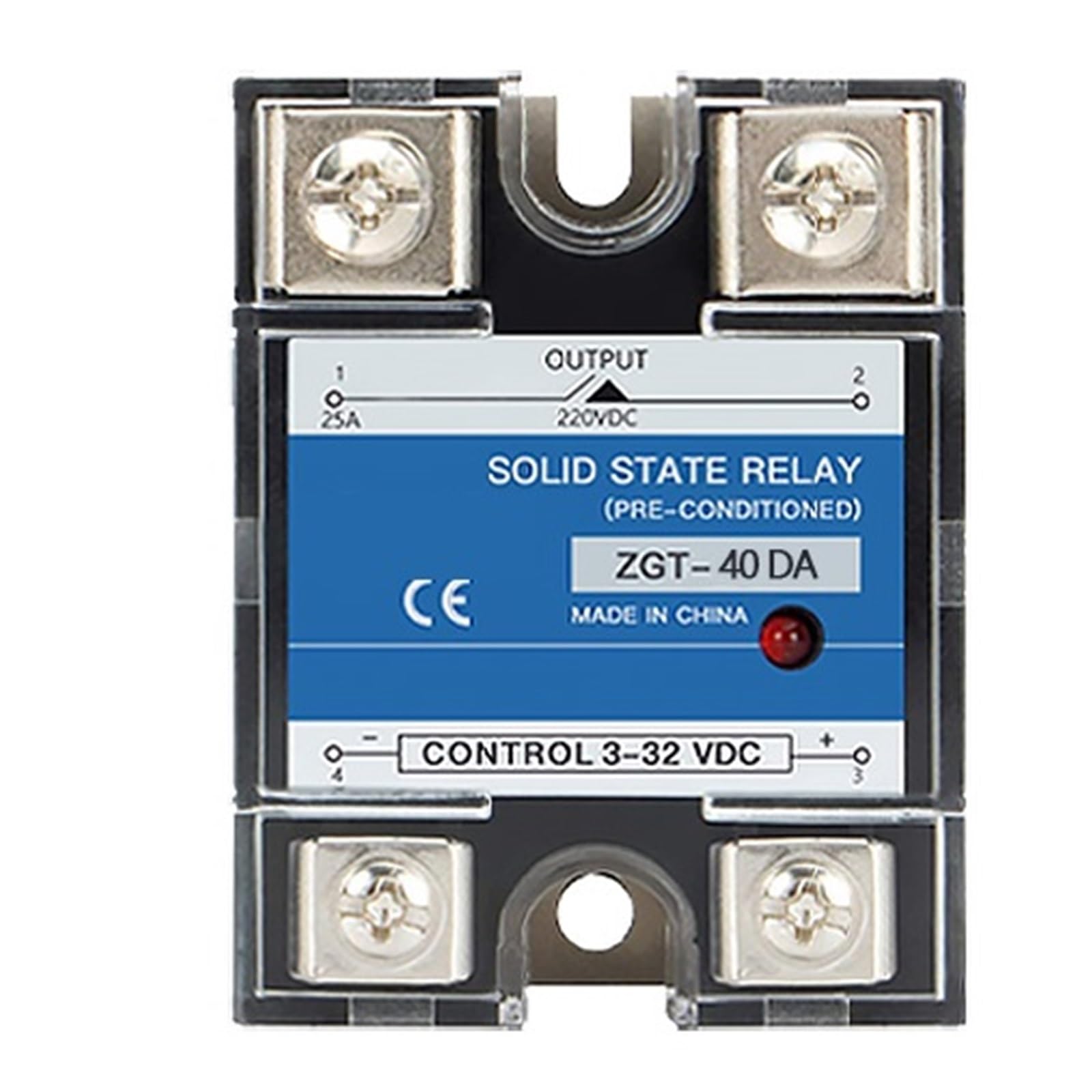 CG 10A 25A 40A 60A 80A 100A AC 220V Disipador de calor de relé de estado sólido 3-32VDC a 24-480VAC | 100A