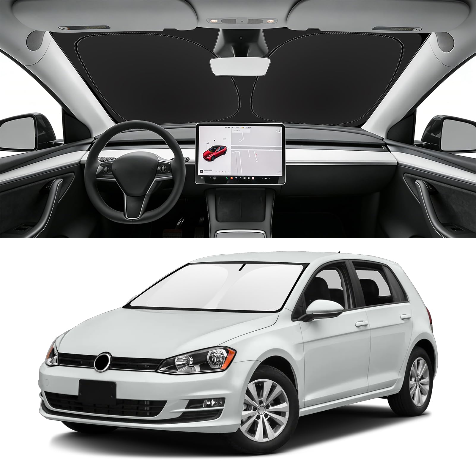 Custom Fit Windshield Sun Shade for VW Golf 2015-2021