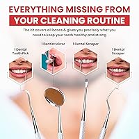 Vista 3 de Dental Duty Herramientas dentales, púa dental para herramientas de limpieza de dientes, removedor de placa para dientes con kit de limpieza