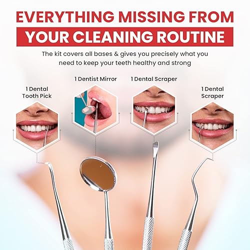 Vista 37 de Dental Duty Herramientas dentales, púa dental para herramientas de limpieza de dientes, removedor de placa para dientes con kit de limpieza