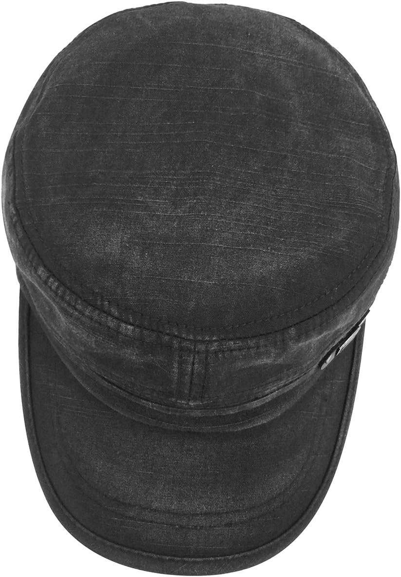 Glamorstar Unisex Cadet Army Cap Washed Cotton Twill Military Corps Hat Flat Top Cap - Image 2