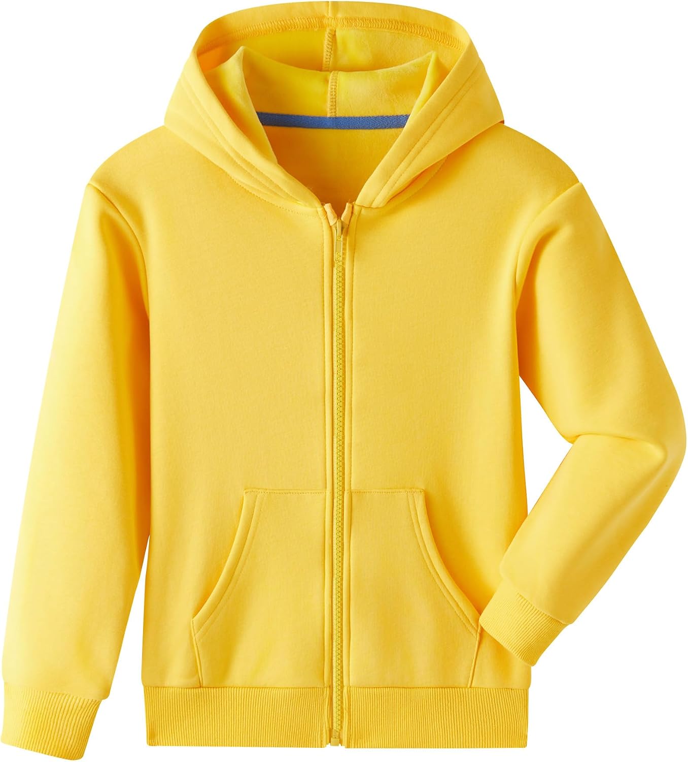 Boys Luxury Plush Fleece Lined Zip Up Hoodies, Unisex Kids Cozy Lining Sweatshirts, Soft & Warm Jacket for Girls
