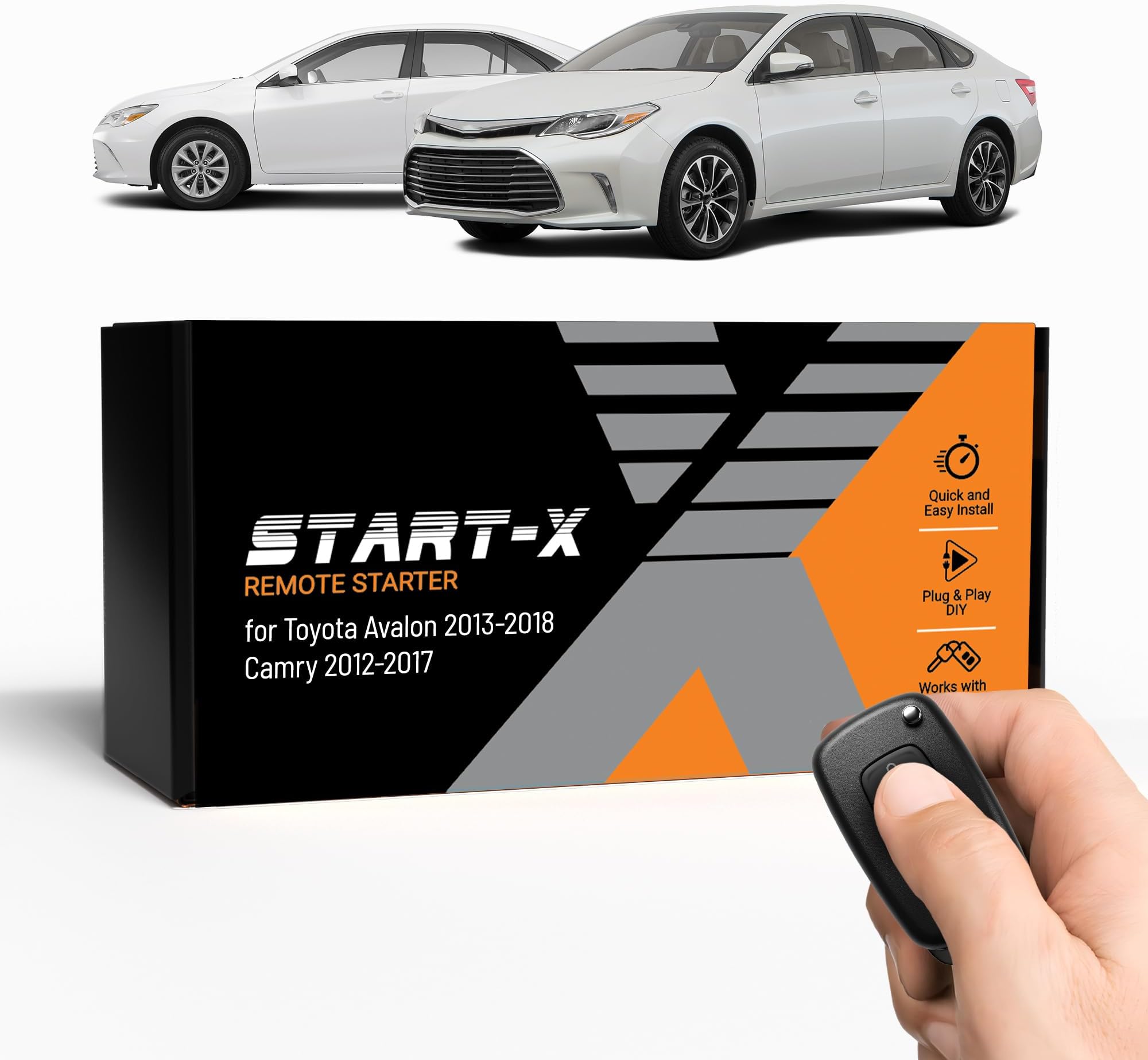Start-X Remote Starter Kit for Toyota Avalon (2013, 2014, 2015, 2016, 2017, 2018) & Camry (2012-2017) Vehicles | Push-to-Start Ignition | Plug & Play | Lock 3X to Remote Start | Zero Wire Splicing