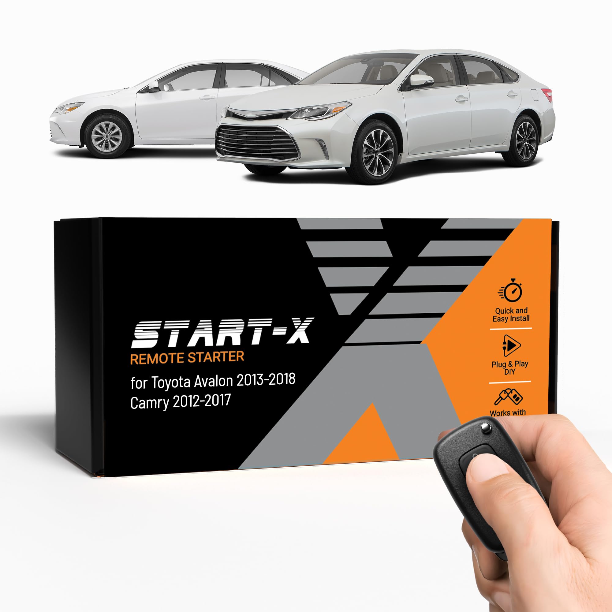 Remote Starter Kit for Toyota Avalon (2013, 2014, 2015, 2016, 2017, 2018) & Camry (2012-2017) Vehicles | Push-to-Start Ignition | Plug & Play | Lock 3X to Remote Start | Zero Wire Splicing
