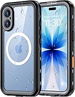 Vista 24 de Red2Fire Funda impermeable para iPhone 16, protector de pantalla integrado y protector de cámara, compatible con MagSafe, cuerpo completo a prueba