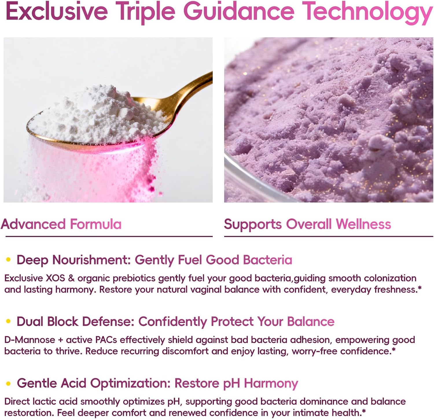 Vaginal Probiotics for Women with Prebiotics & Cranberry - Dr. Formulated Feminine pH Balance Daily Supplement, Supports Vaginal Odor Control & Urinary Tract Health, 30 Servings - Image 4