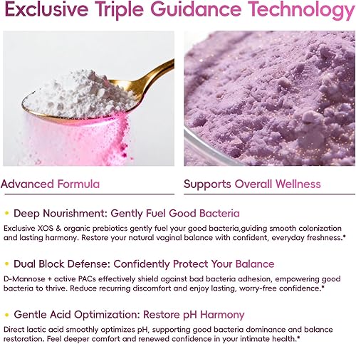 Miniatura 4 de Probióticos vaginales para mujeres con prebióticos y arándanos – Suplemento diario formulado por el Dr. Formulado para el equilibrio del pH