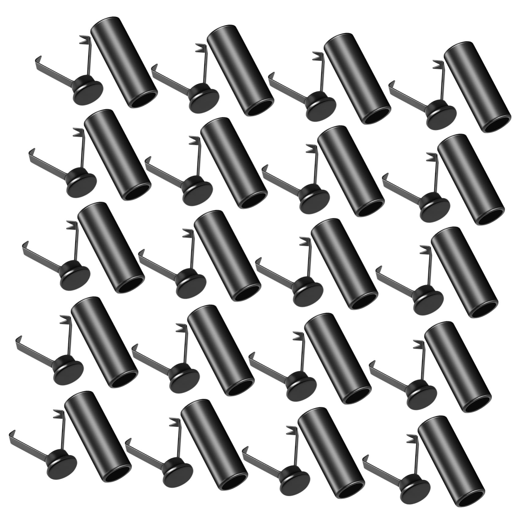 Homoyoyo 60 Pièces Embouts de Lacets en Métal Noir pour Cordons, Finition Métallique Attrayante, Faciles à Utiliser, pour Sweatshirts et Hoodies