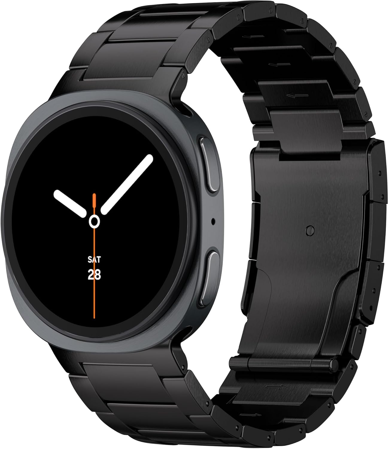 Ultra Supply Co. Titanium Band Compatible with Samsung Galaxy Watch 8 Classic 46mm 44mm 40mm - Metal Strap with Folding Buckle and Scratch-Proof DLC Coating, Waterproof, One Size Fits All